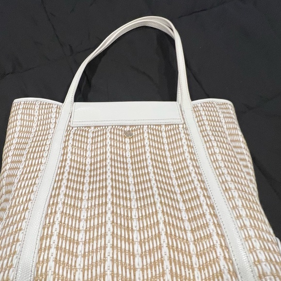 Eric Javits White and Brown Woven Tote - Picture 7 of 13